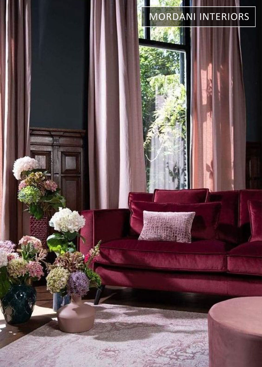 Majestic Magenta Velvet Upholstery Fabric